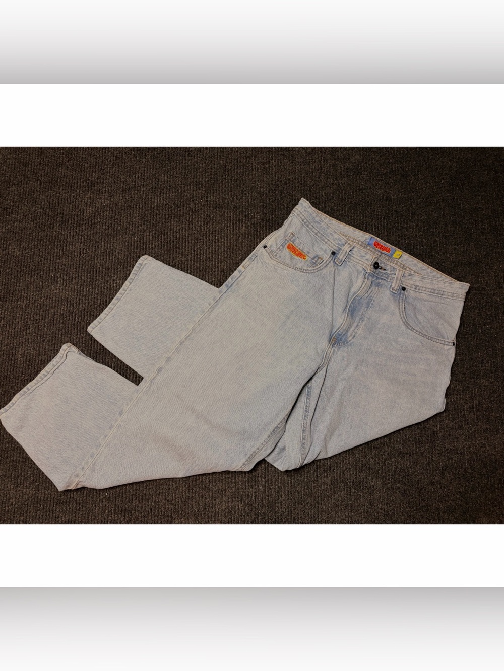 Empyre Light Wash Baggy Wide Leg Skate Jeans Size 32